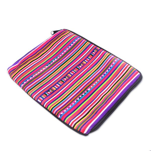 Alternate image for Cotton and Rayon Tablet Bag with Lisu Hill Tribe Applique Lisu Zigzag