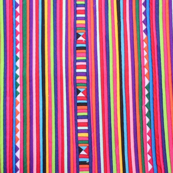 Alternate image for Cotton and Rayon Tablet Bag with Lisu Hill Tribe Applique Lisu Zigzag