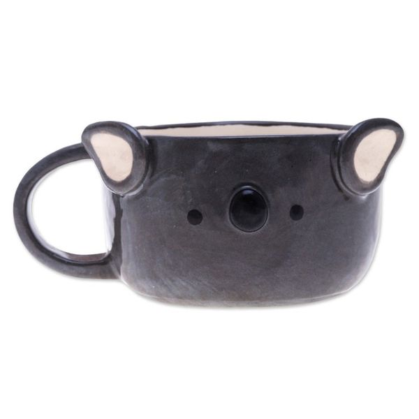 Alternate image for Handcrafted Thai Ceramic Koala Cup with a Glossy Finish Koala Elixir