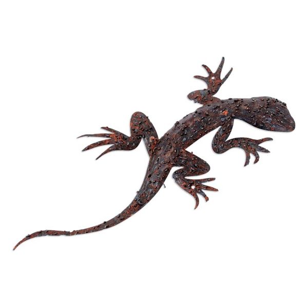 Alternate image for Handcrafted Salamander-Shaped Brown Iron Wall Art Sylvan Salamander