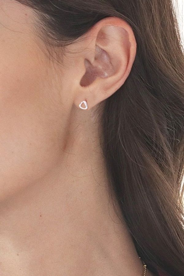 Alternate image for High-Polished Triangle Sterling Silver Stud Earrings Triangles of Heaven