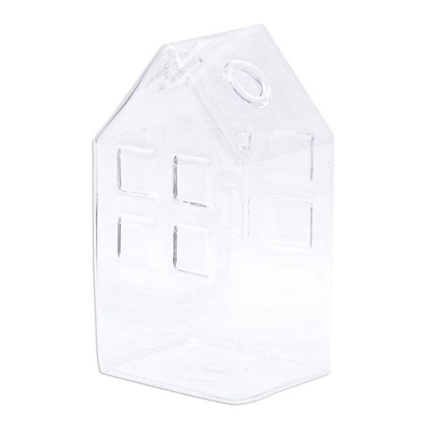 Alternate image for Handcrafted House-Shaped Glass Decorative Vase Large Crystal Home