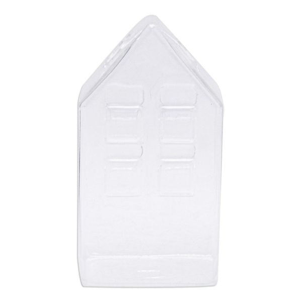 Alternate image for Handcrafted House-Shaped Glass Decorative Vase Large Crystal Home