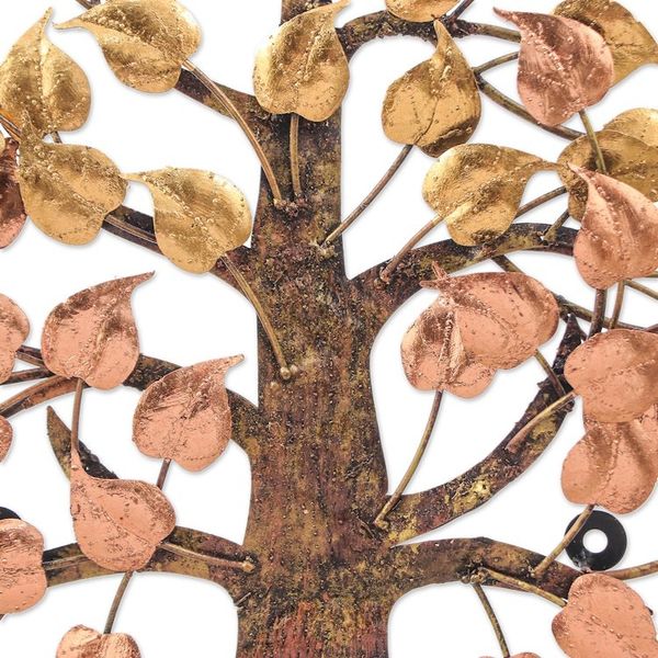 Alternate image for Inspirational Handmade Metallic Foil and Steel Tree Wall Art Supreme Nature