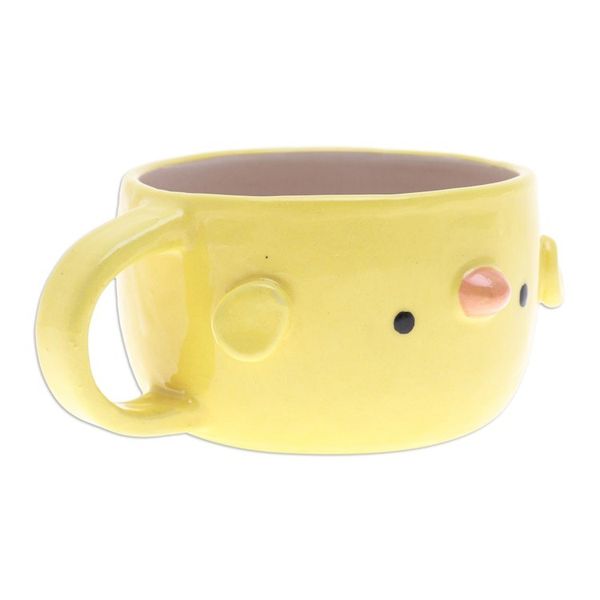 Alternate image for Handcrafted Thai Ceramic Yellow Chick Cup with Glossy Finish Chick Elixir