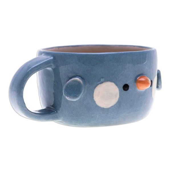 Alternate image for Whimsical Handcrafted Glossy-Finished Ceramic Bluebird Cup Bluebird Elixir