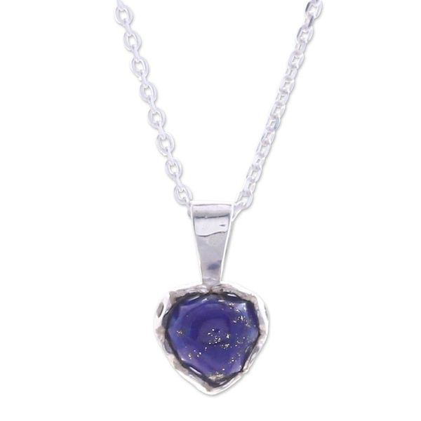 Alternate image for Heart-Shaped Lapis Lazuli Cabochon Pendant Necklace Heart of Truth