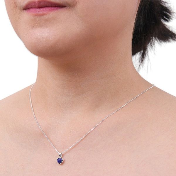 Alternate image for Heart-Shaped Lapis Lazuli Cabochon Pendant Necklace Heart of Truth