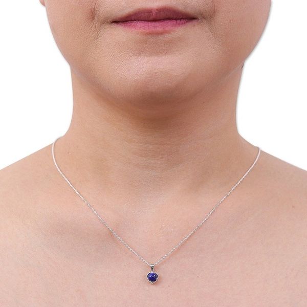 Alternate image for Heart-Shaped Lapis Lazuli Cabochon Pendant Necklace Heart of Truth