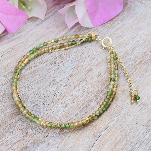 Alternate image for 24k Gold-Accented 6-Carat Tourmaline Beaded Strand Bracelet Creativity Reflections