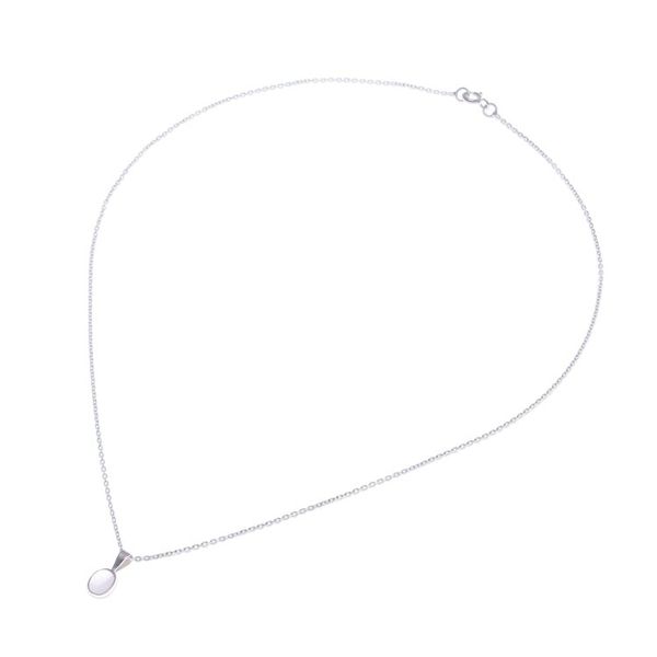 Alternate image for Silver Pendant Necklace with Natural Rose Quartz Stone Pink Inspiration
