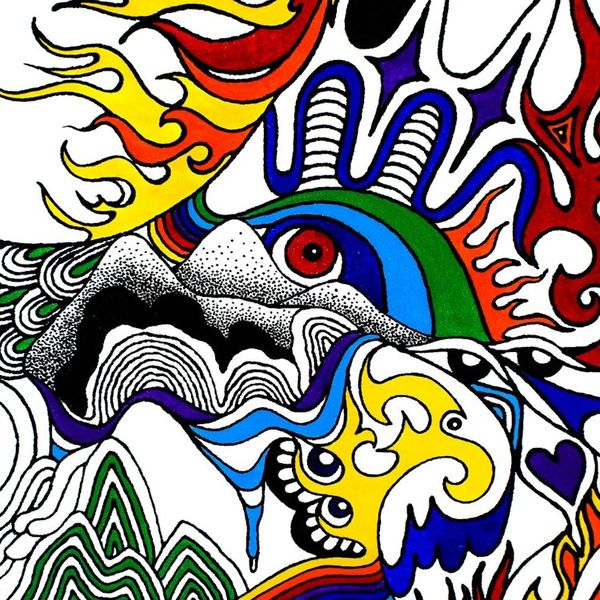 Alternate image for Signed Expressionist Colorful Acrylic Horse Painting Power from Nature