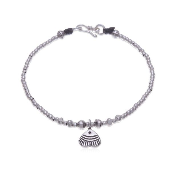 Alternate image for Thai Fish-Themed Karen Silver Good Fortune Charm Bracelet Fish in Love