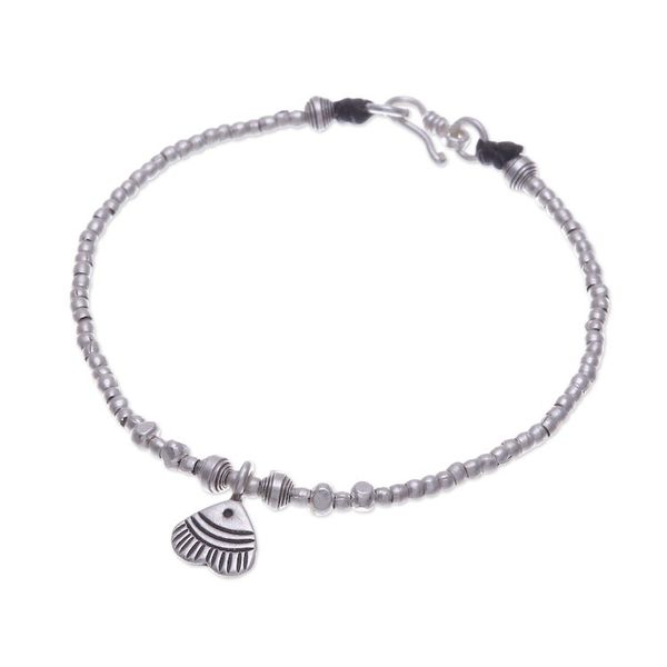 Alternate image for Thai Fish-Themed Karen Silver Good Fortune Charm Bracelet Fish in Love
