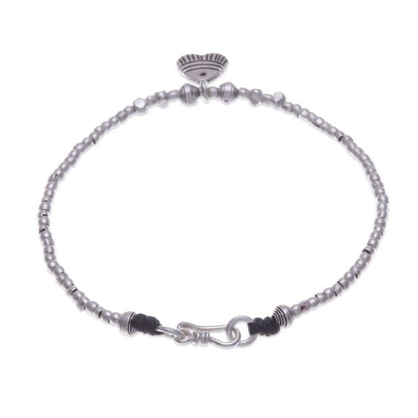 Alternate image for Thai Fish-Themed Karen Silver Good Fortune Charm Bracelet Fish in Love
