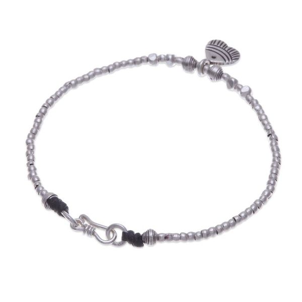 Alternate image for Thai Fish-Themed Karen Silver Good Fortune Charm Bracelet Fish in Love
