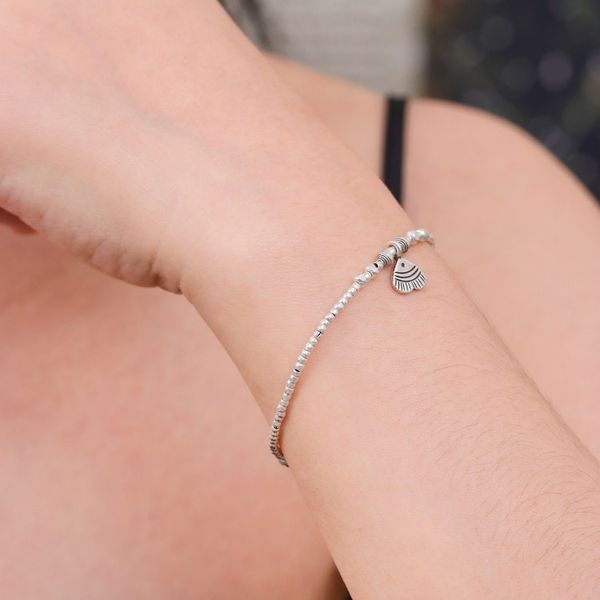 Alternate image for Thai Fish-Themed Karen Silver Good Fortune Charm Bracelet Fish in Love