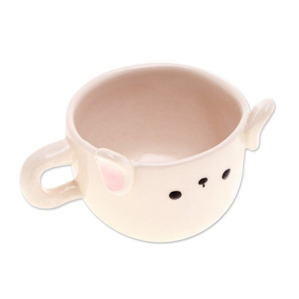 Alternate image for Thai Handcrafted Animal-Themed Ceramic Bunny Espresso Cup Bunny Demitasse