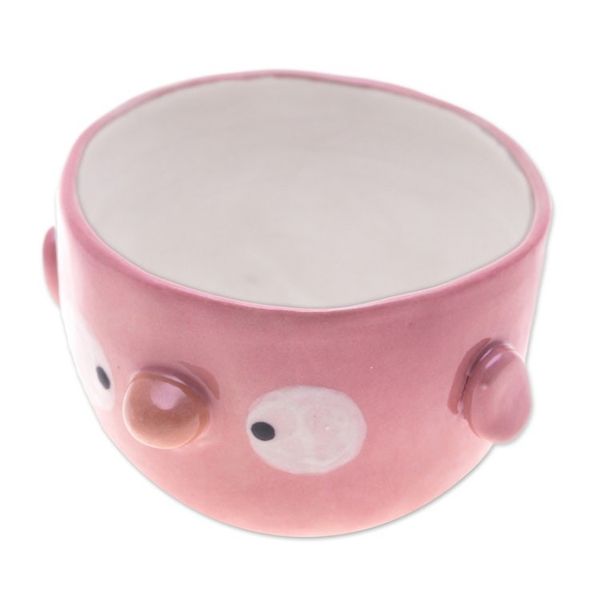 Alternate image for Pink Bird-Shaped Ceramic Mini Flower Pot and Saucer Small Pink Bird Spring