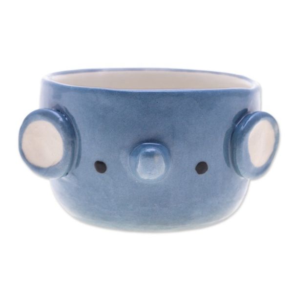 Alternate image for Elephant Ceramic Mini Flower Pot Made in Thailand Small Elephant Spring
