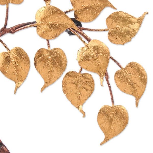Alternate image for Inspirational Handmade Gold Foil and Steel Tree Wall Art Wisest Nature