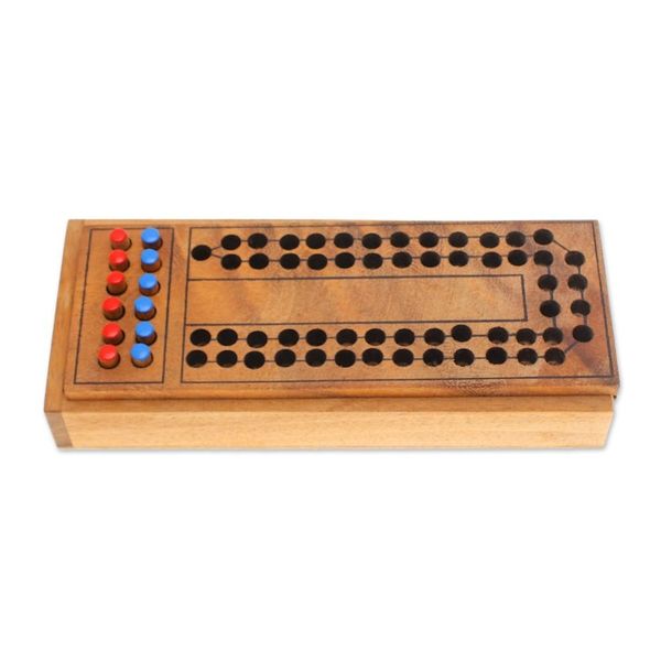 Alternate image for Handcrafted Raintree Wood Board Game from Thailand Race Around the Track