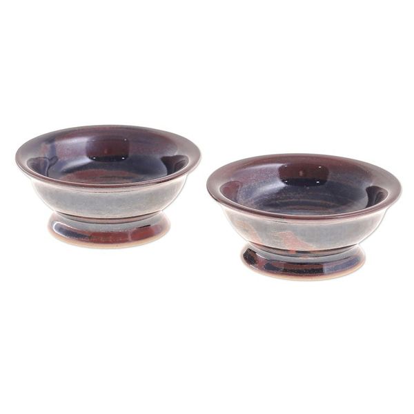 Alternate image for Small Ceramic Bowls from Thailand Pair Mise en Place