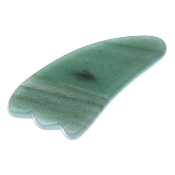 Alternate image for Aventurine Gua Sha Facial Massage Stone from Thailand Gua Sha in Green