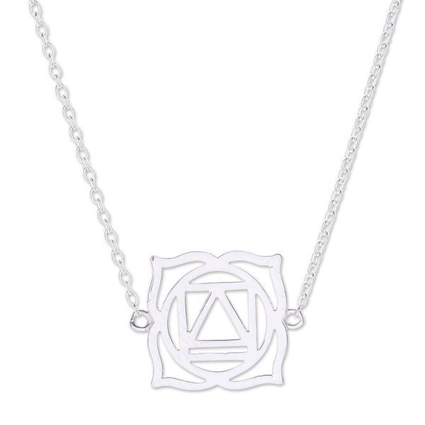 Alternate image for Artisan Crafted Cubic Zirconia Pendant Necklace Chakra Spin in Root