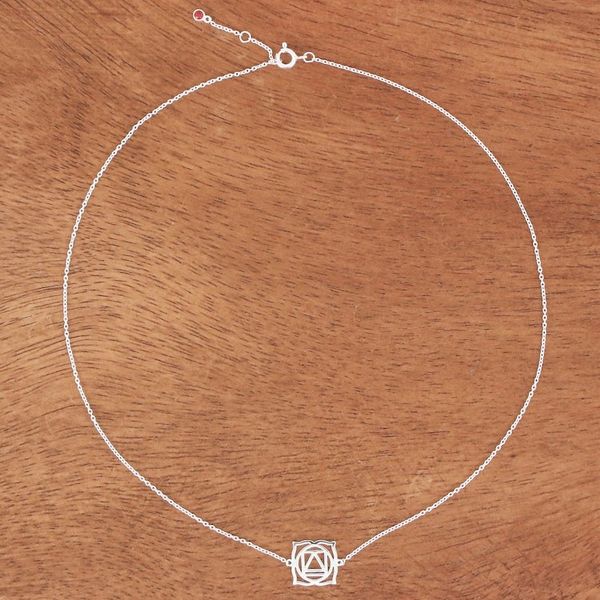 Alternate image for Artisan Crafted Cubic Zirconia Pendant Necklace Chakra Spin in Root