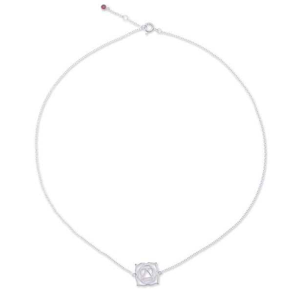 Alternate image for Artisan Crafted Cubic Zirconia Pendant Necklace Chakra Spin in Root