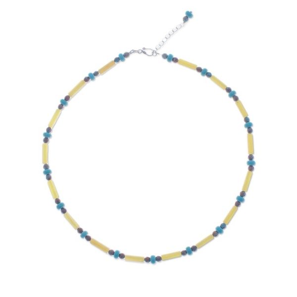 Alternate image for Lemon Quartz, Jasper and Howlite Beaded Necklace Green Spells