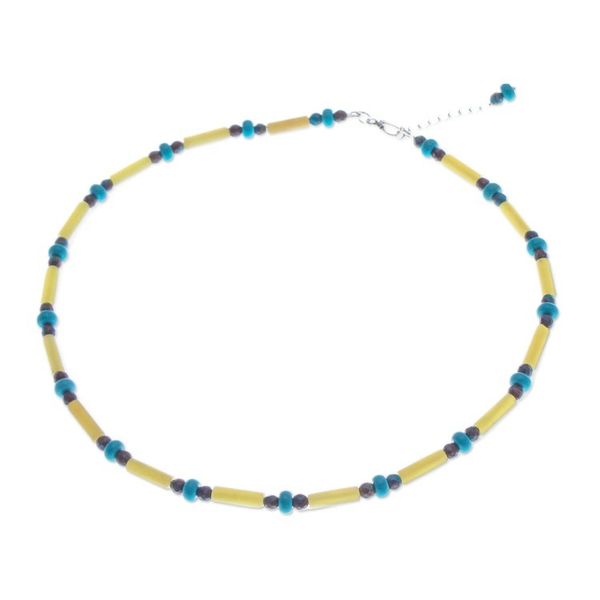Alternate image for Lemon Quartz, Jasper and Howlite Beaded Necklace Green Spells