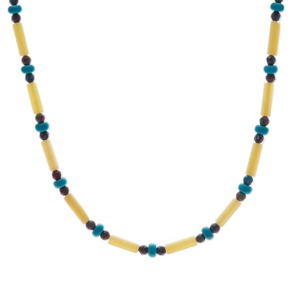 Alternate image for Lemon Quartz, Jasper and Howlite Beaded Necklace Green Spells