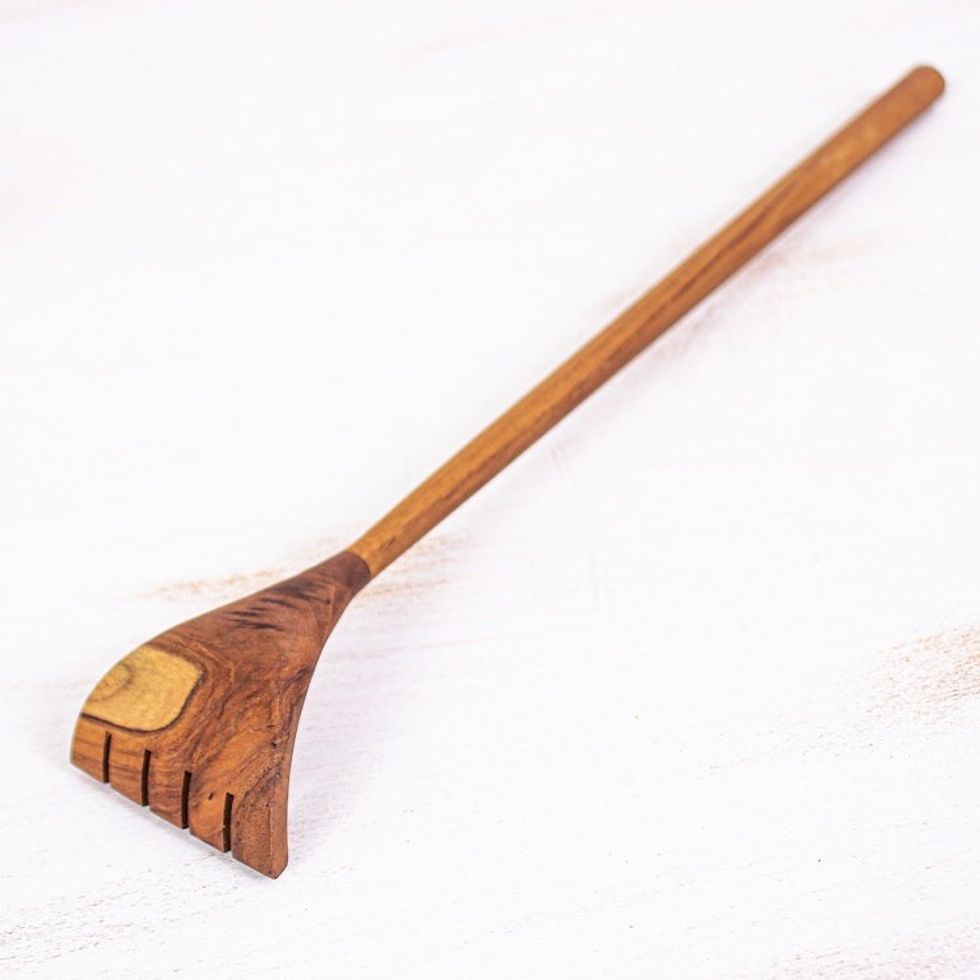 Hand-Carved Teakwood Back Scratcher from Thailand 'Relieving Touches'