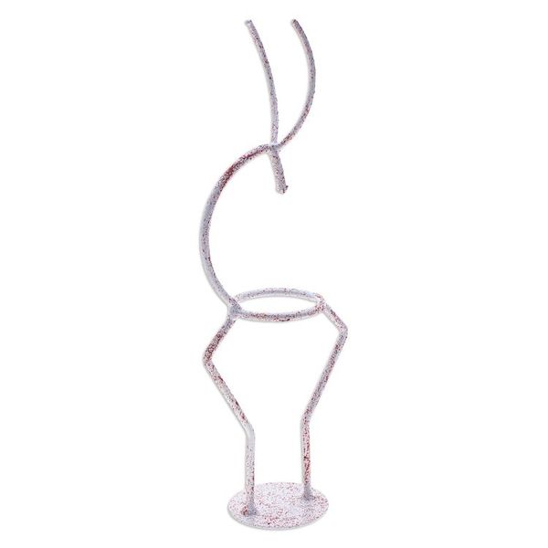 Alternate image for Iron Deer Tealight Holder in White and Red from Thailand Deer Splendor in Red