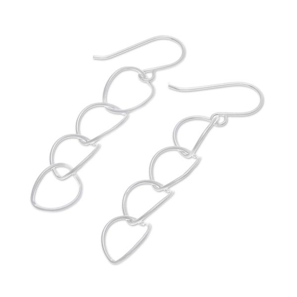 Alternate image for Abstract Sterling Silver Dangle Earrings from Thailand Abstract Unions