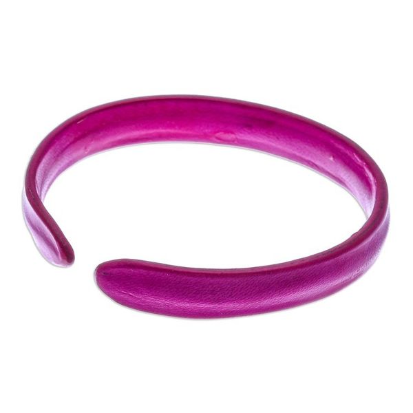 Alternate image for Handcrafted Modern Leather Cuff Bracelet in Pink Simply Playful