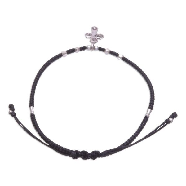 Alternate image for Handcrafted Braided Bracelet with Cross Pendant Tribal Cross