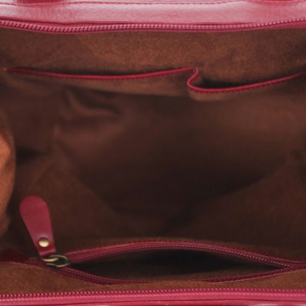 Alternate image for Handcrafted Adjustable 100 Garnet Leather Backpack Garnet Experiences