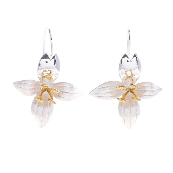 Alternate image for Artisan Crafted Gold-Accented Drop Earrings Botanical Season