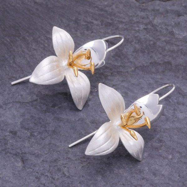 Alternate image for Artisan Crafted Gold-Accented Drop Earrings Botanical Season