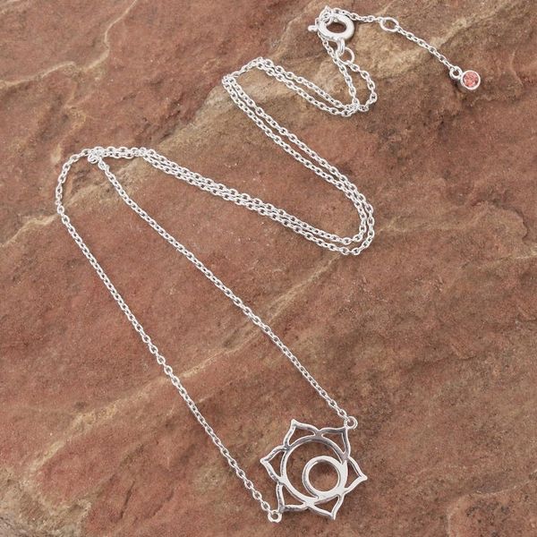 Alternate image for Handcrafted Cubic Zirconia Pendant Necklace Chakra Spin in Sacral
