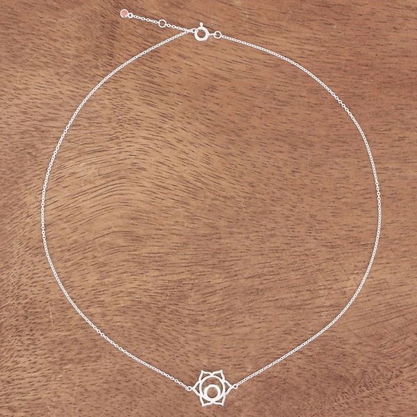 Alternate image for Handcrafted Cubic Zirconia Pendant Necklace Chakra Spin in Sacral