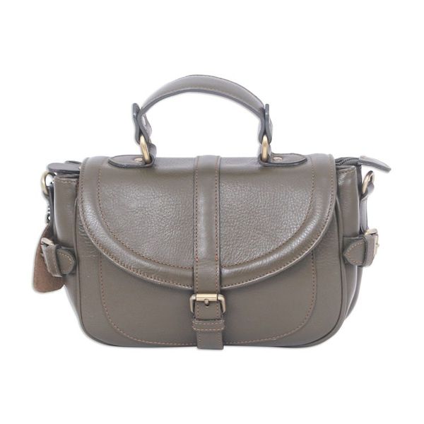 Alternate image for 100 Olive Leather Shoulder Bag with Detachable Strap Olive Queen