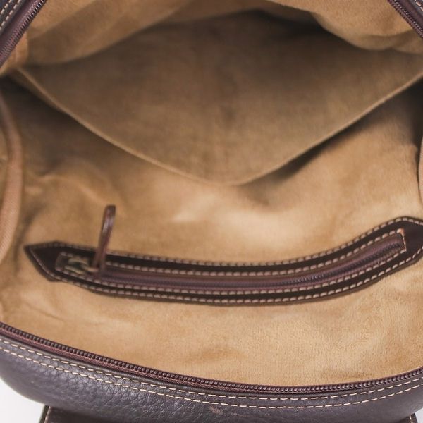 Alternate image for Handcrafted Travel-Friendly Chocolate Leather Backpack Adventurer Days in Chocolate