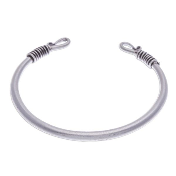 Alternate image for Polished Sterling Silver Cuff Bracelet Crafted in Thailand Sophisticated Harmony