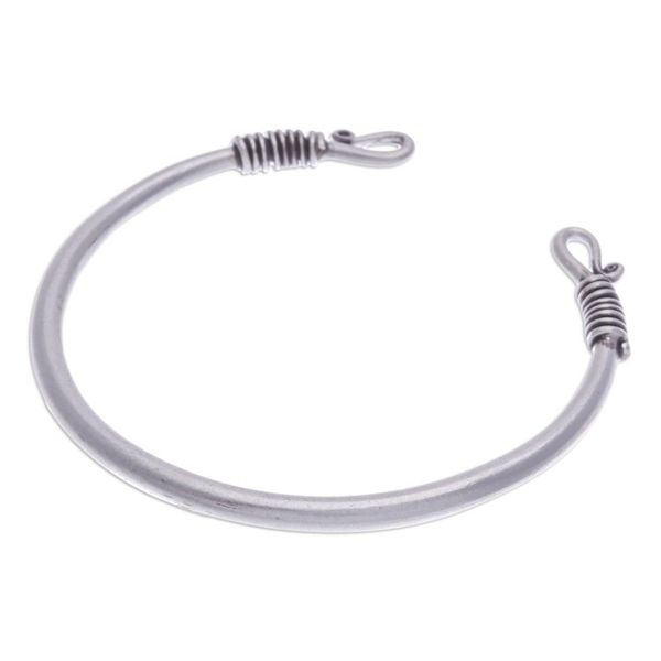 Alternate image for Polished Sterling Silver Cuff Bracelet Crafted in Thailand Sophisticated Harmony