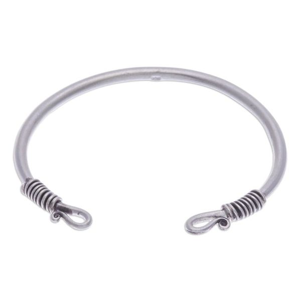 Alternate image for Polished Sterling Silver Cuff Bracelet Crafted in Thailand Sophisticated Harmony