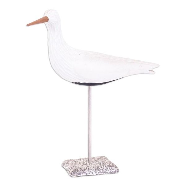 Alternate image for Thai Ceramic Bird Sculpture with Mango Wood Accents Big Flight